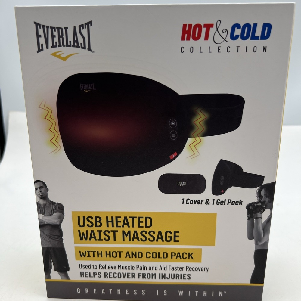 Everlast Hot & Cold USB Heated Waist Massage - Hot‎ & Cold Pack-Muscle Pain